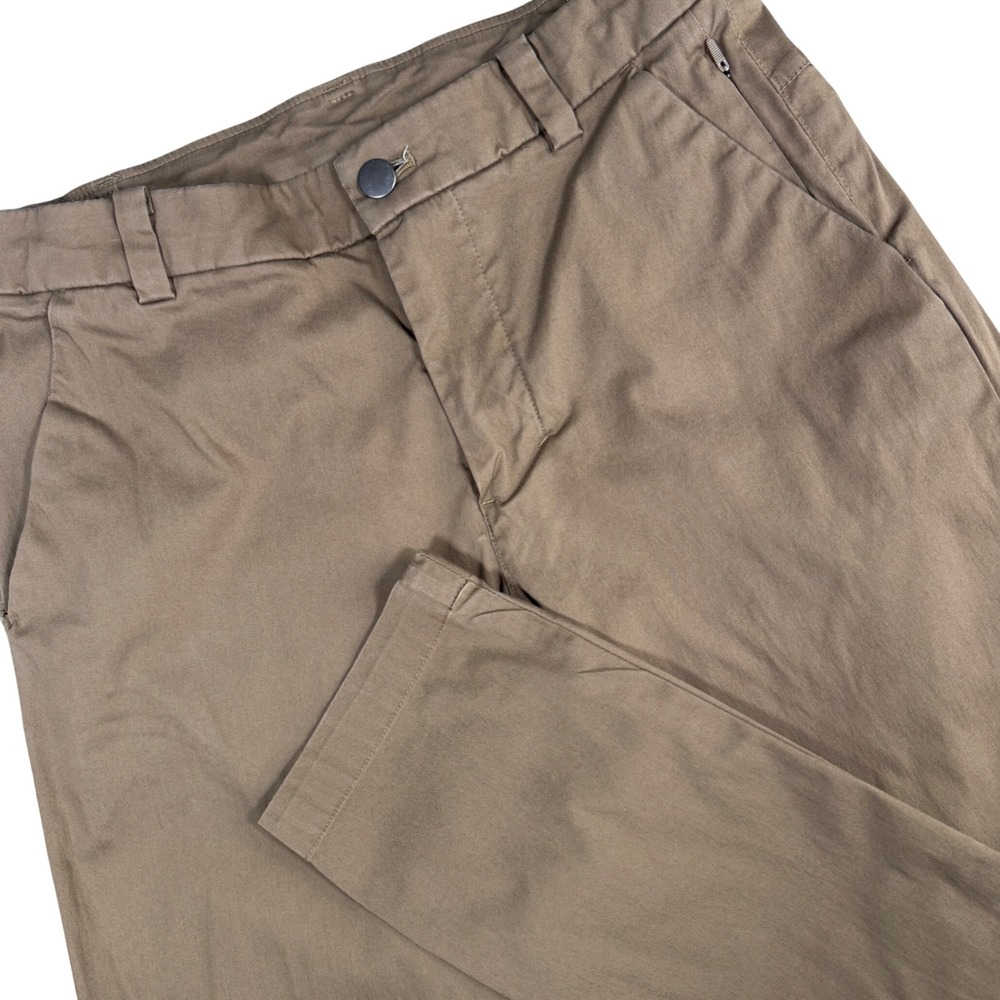 Lululemon Commission Pant Slim Men 28 Tan Khaki Stretch Chino Trouser 28x32
